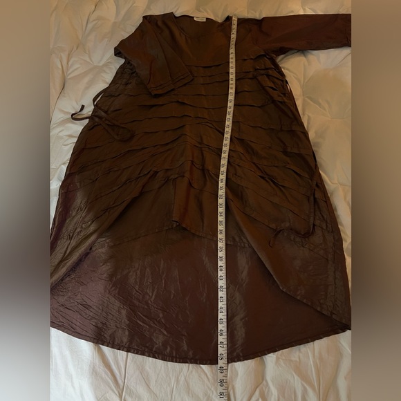 Krista Larson silk Taffeta iridescent holiday dress OSFM - Picture 7 of 8